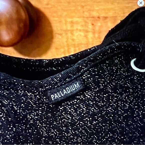 Palladium Black and White Glitter Sneakers women’s size 9 shoes - Picture 5 of 9